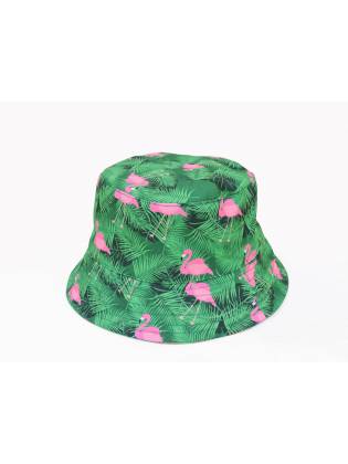 Двухсторонняя панамка "Flamingo" зеленая