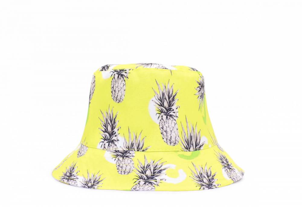 Двостороння панамка "Ananas" біла/жовта
