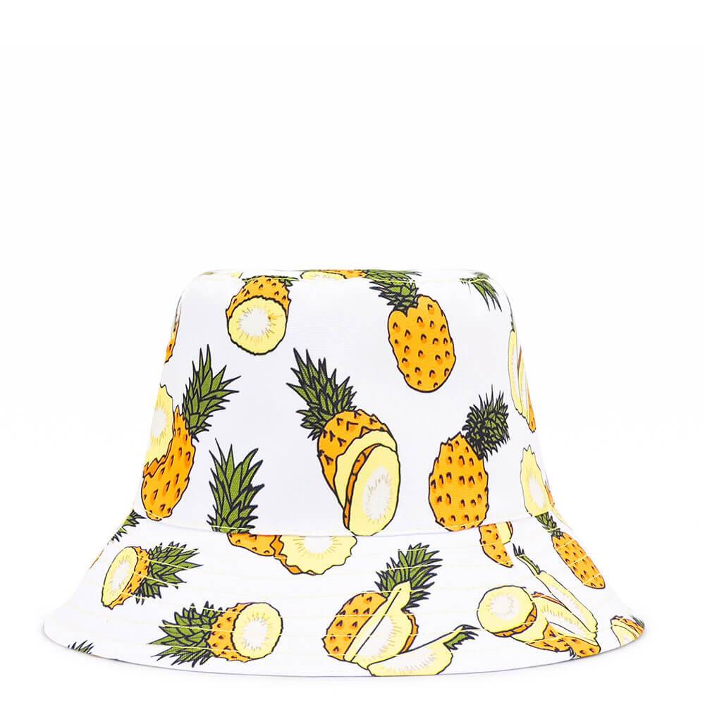 Двостороння панамка "Ananas" біла/жовта