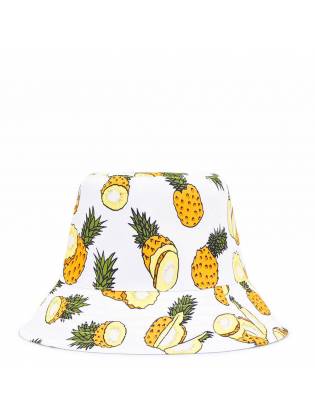 Двостороння панамка "Ananas" біла/жовта