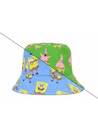 Двухсторонняя панамка "SpongeBob " синяя/зеленая