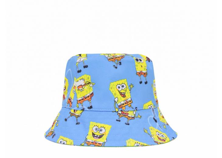 Двухсторонняя панамка "SpongeBob " синяя/зеленая