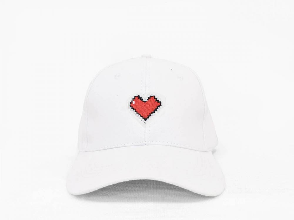 Кепка бейсболка "Heart" біла