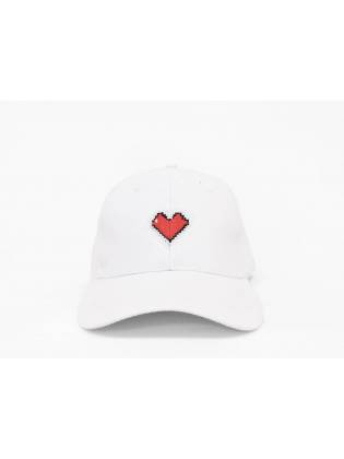 Кепка бейсболка "Heart" белая