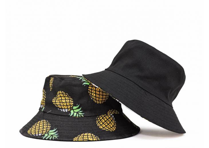 Двухсторонняя панамка "Ananas" черная