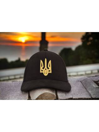Кепка бейсболка "Trident" черная c желтым