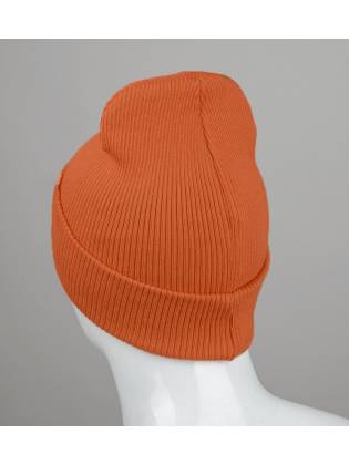Шапка с отворотом "Fleece" терракоторвая