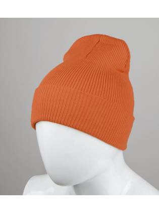 Шапка с отворотом "Fleece" терракоторвая