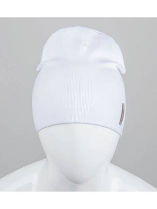 Демисезонная шапка "Rubber-S" белая