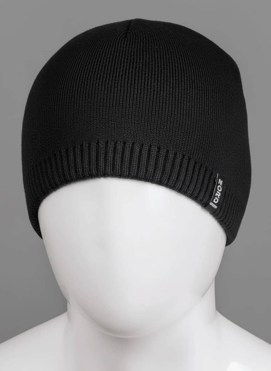 Чоловіча шапка на флісі "Fleece" чорна