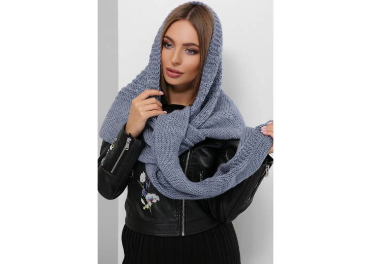 Женская косынка "Long" синяя