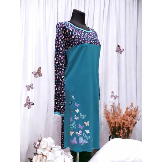 Домашнее платье "Butterfly" бирюза