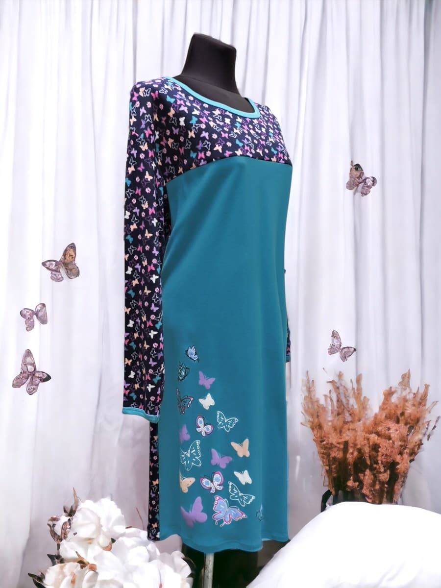 Домашнє сукня "Butterfly" бірюза