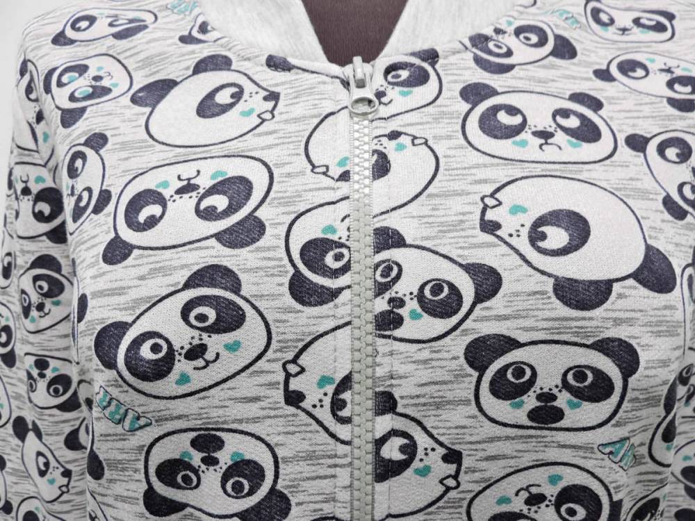 Жіночий халат "Panda" сірий