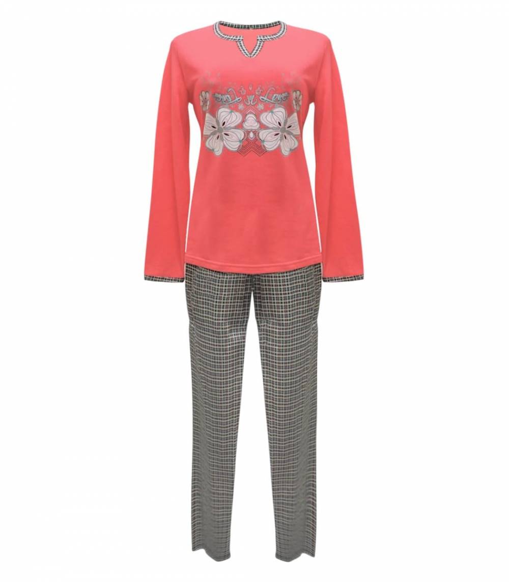 Піжама з начосом "Cell" розова