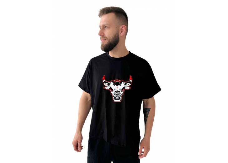 Мужская футболка "Bull" черная