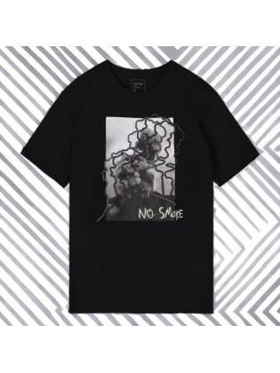 Мужская футболка "No smoke" черная