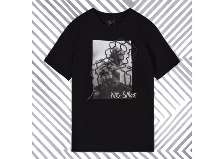 Мужская футболка "No smoke" черная