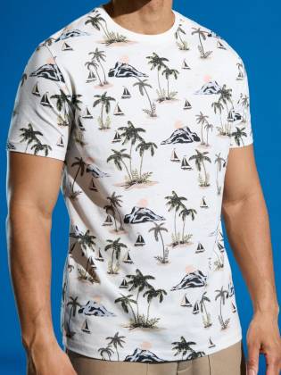 Мужская футболка "Palm" белая