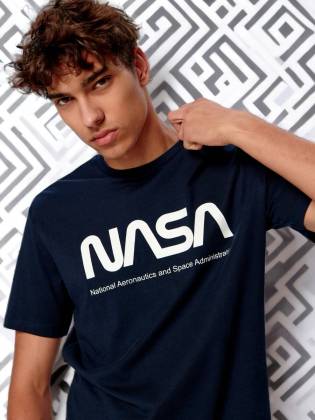 Мужская футболка "NASA" темно-синие
