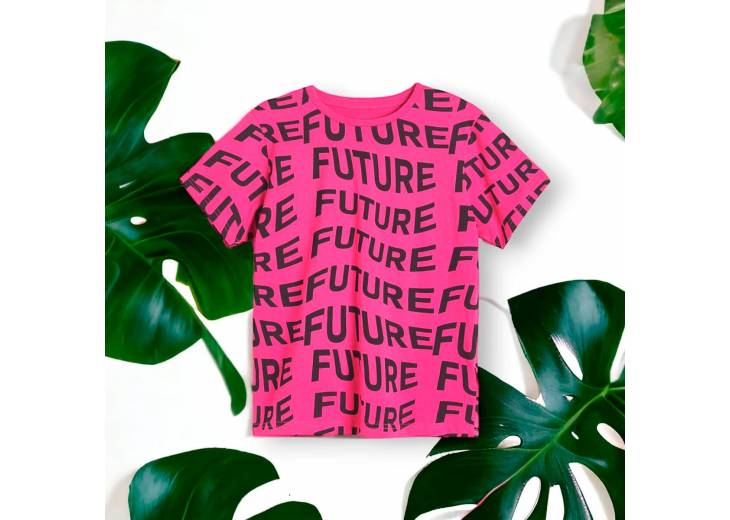 Мужская футболка "Future" малиновая