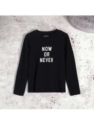 Мужской логнслив "Now or never" черный