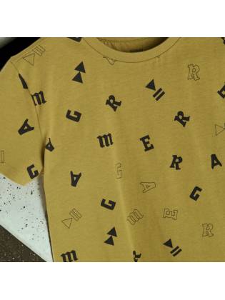 Мужская футболка "Letters" горчичная