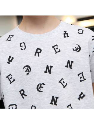 Мужская футболка "Letters" серая