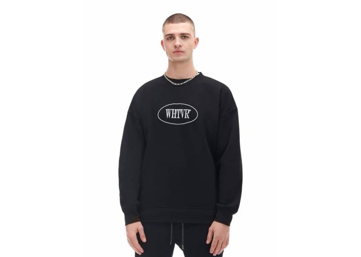 Мужской свитшот "WHTVR" черный