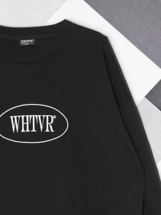 Мужской свитшот "WHTVR" черный