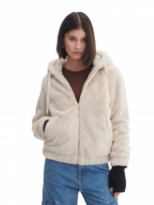 Женская куртка "Fur" бежевая