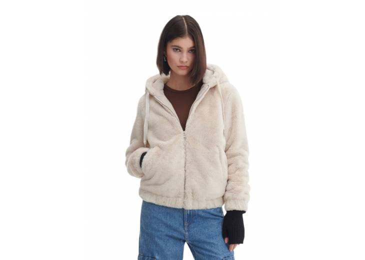 Женская куртка "Fur" бежевая