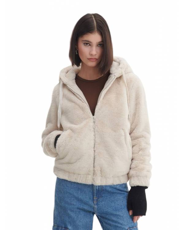 Жіноча куртка "Fur" бежева