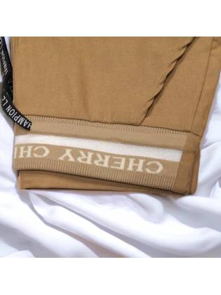 Спортивные штаны "Label" бежевые