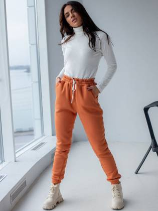 Теплые спортивные штаны "Classic" корица