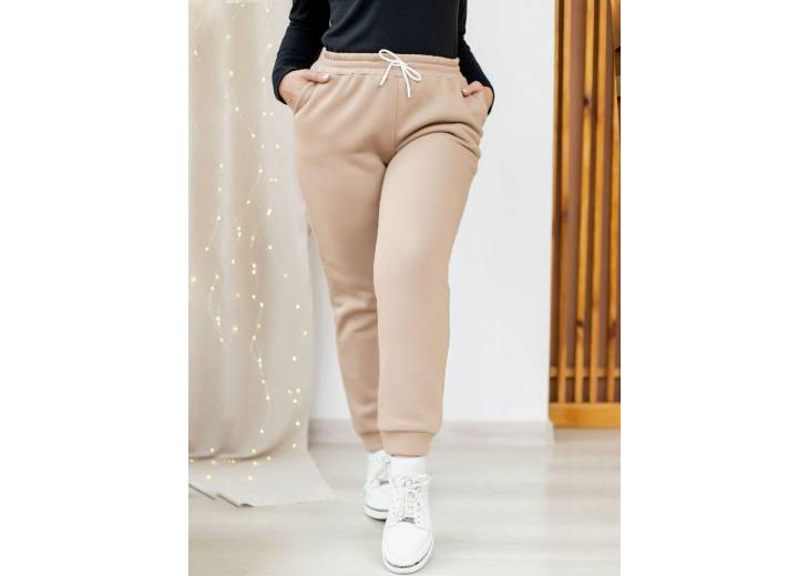 Теплые спортивные штаны "Classic+" корица
