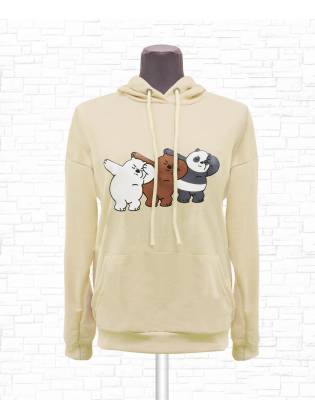 Женская худи "3 Bears" бежевая