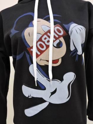 Женская худи "OhBOY" черная