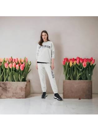 Женская свитшот "Optimism" серый