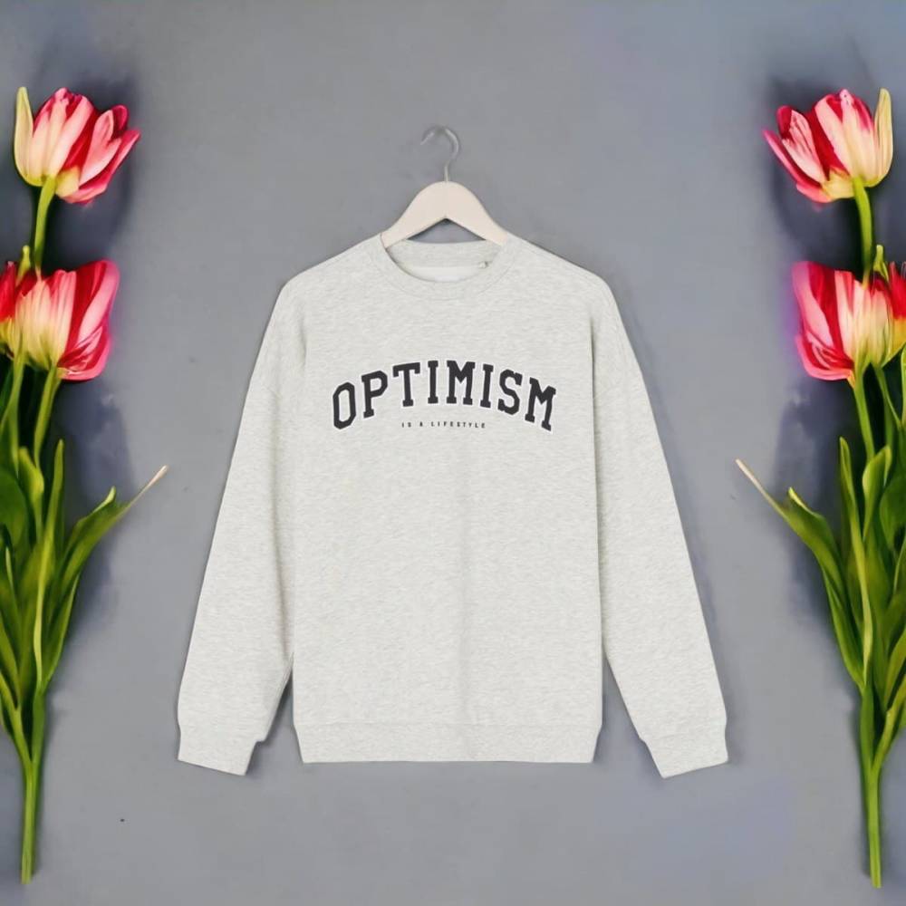 Жіночий світшот "Optimism" сірий
