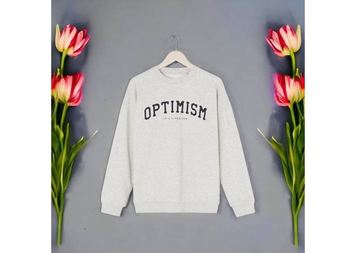 Женская свитшот "Optimism" серый