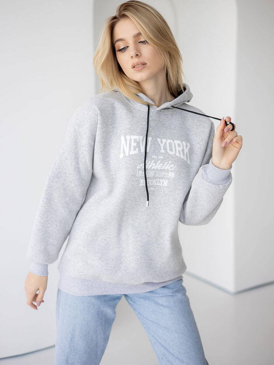 Жіноча худий "NY" сіра
