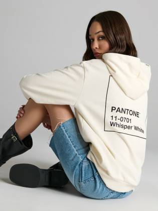 Женская худи "Pantone" молочная