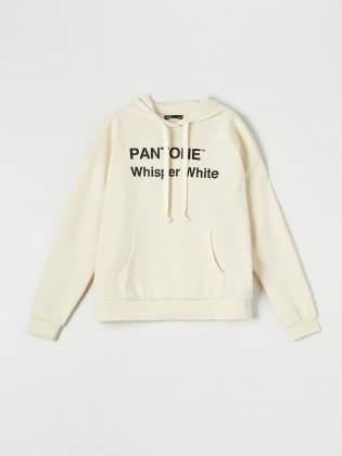Женская худи "Pantone" молочная