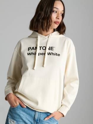 Женская худи "Pantone" молочная