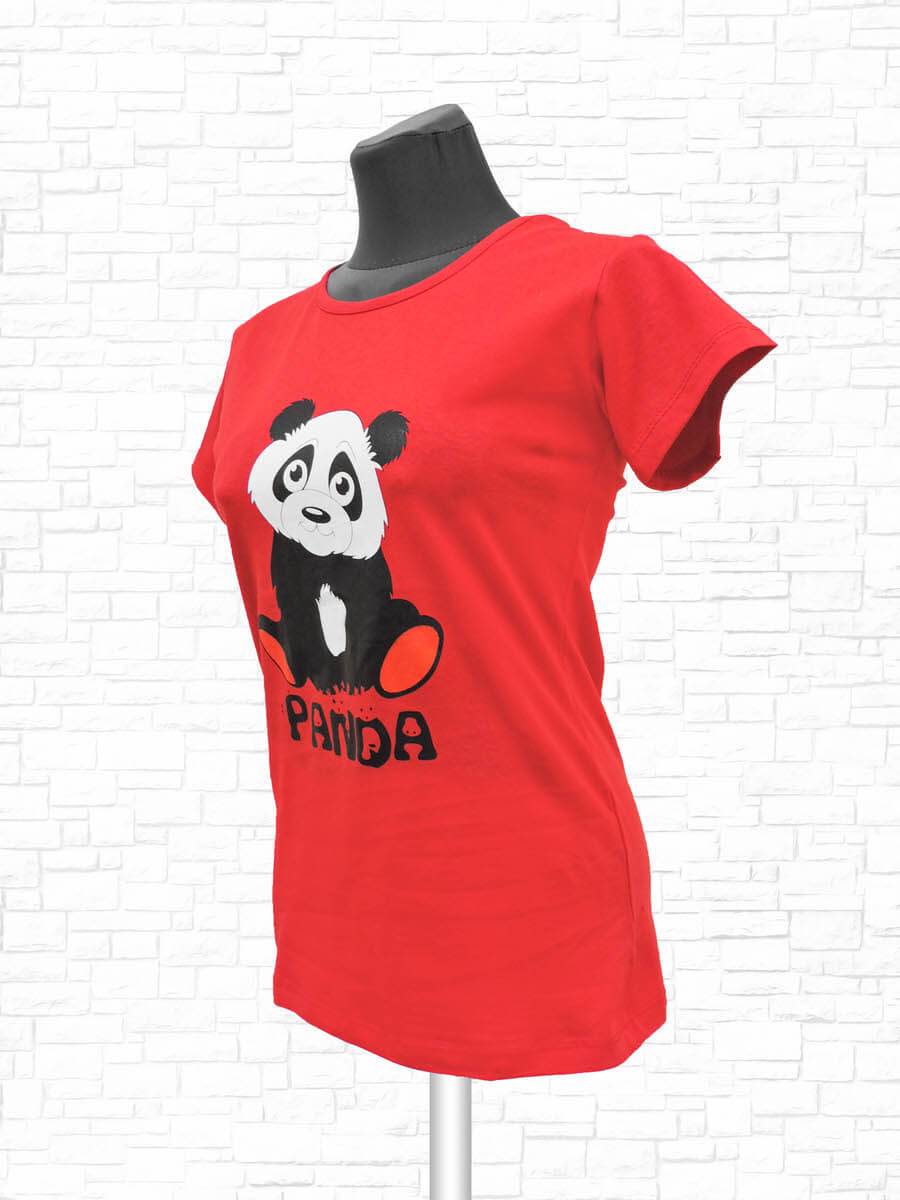 Жіноча футболка "Panda" червона