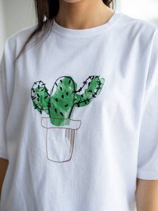 Женская футболка "Cactus" белая