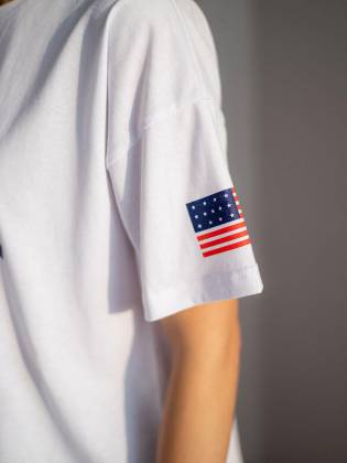 Женская футболка "USA" белая