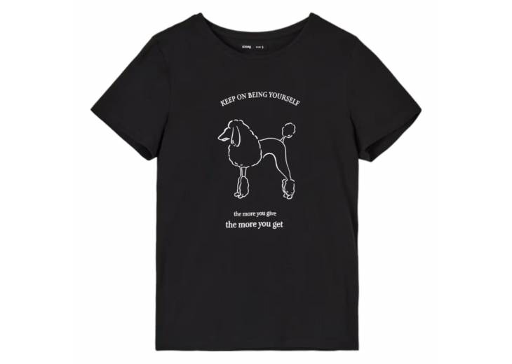Женская футболка "Dog" черная