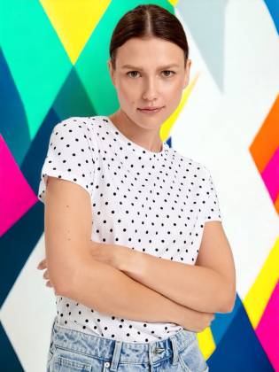 Женская футболка "Dots" белая
